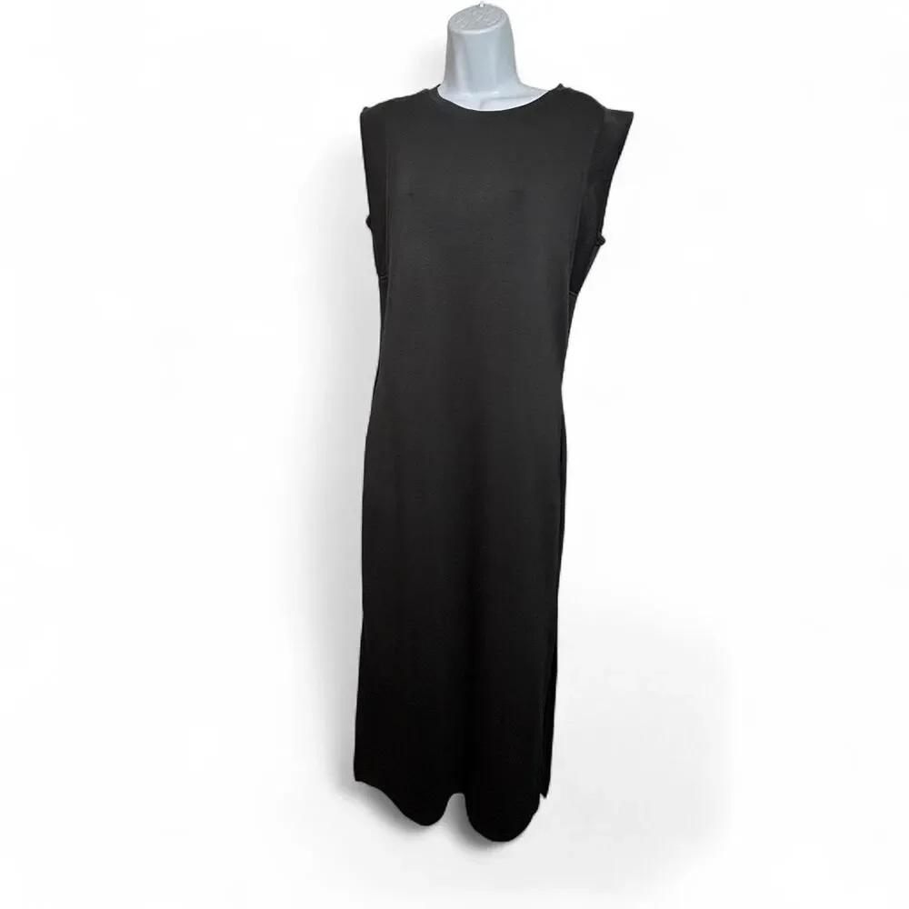 S JWD Sleeveless Side Slit Maxi Dress NWT Women's Charcoal Grey Dress
